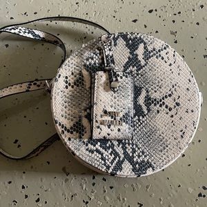 snake print circle bag
